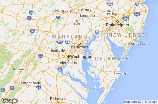Maryland Freight Shipping Map