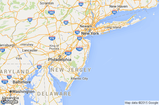 New Jersey Freight Shipping Map